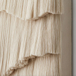 Светло-Бежевое Панно из нитей White Landscape Wall Hanging варинант исполнения - 3 | Loft Concept в Орле