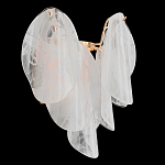 Бра из полупрозрачных овальных лепестков из стекла с металлическим основанием золотого цвета Nazaire Glass Lighting варинант исполнения - 1 | Loft Concept в Орле