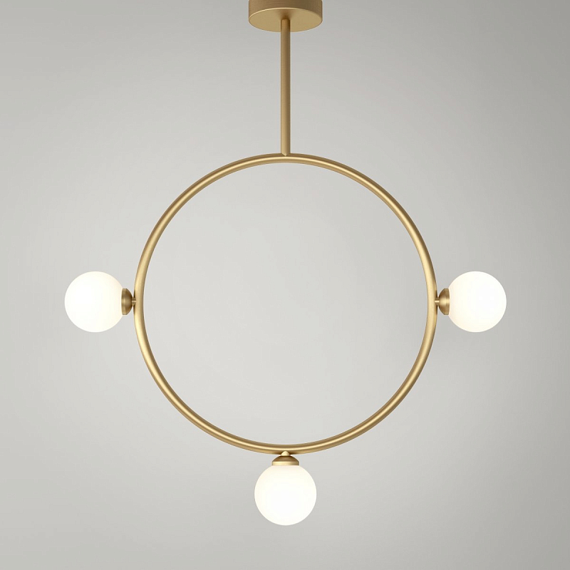 Люстра Areti Circle Pendant Золотой Белый Люстра Areti Circle Pendant Золотой Белый в Орле | Loft Concept