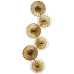 Бра с 6-ю плафонами в форме диска из рельефного коричневого стекла Decorative Six Glass Discs Wall Lamp варинант исполнения - 1 | Loft Concept в Орле