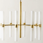 Люстра золотая с 16-ю тонкими цилиндрическими плафонами Shoulders варинант исполнения - 1 | Loft Concept в Орле