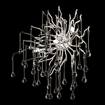 Бра с лучеобразным основанием и подвесками из прозрачного стекла в виде длинных капель Droplet Chandelier варинант исполнения - 12 | Loft Concept в Орле