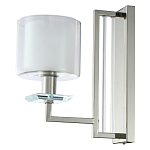 Бра с геометрическим каркасом из металла и цилиндрическим стеклянным плафоном Laurent варинант исполнения - 1 | Loft Concept в Орле