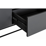 ТВ-тумба цвета графит с  2-мя дверцами и ящиком Strict Lines варинант исполнения - 4 | Loft Concept в Орле