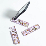Подставка для телефона из эпоксидной смолы с цветами розовая Epoxy Flowers Phone Stand Pink варинант исполнения - 3 | Loft Concept в Орле