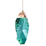 Подвесной светильник Soar Hanging Lamp Brass Emerald Изумрудный варинант исполнения - 1 | Loft Concept в Орле