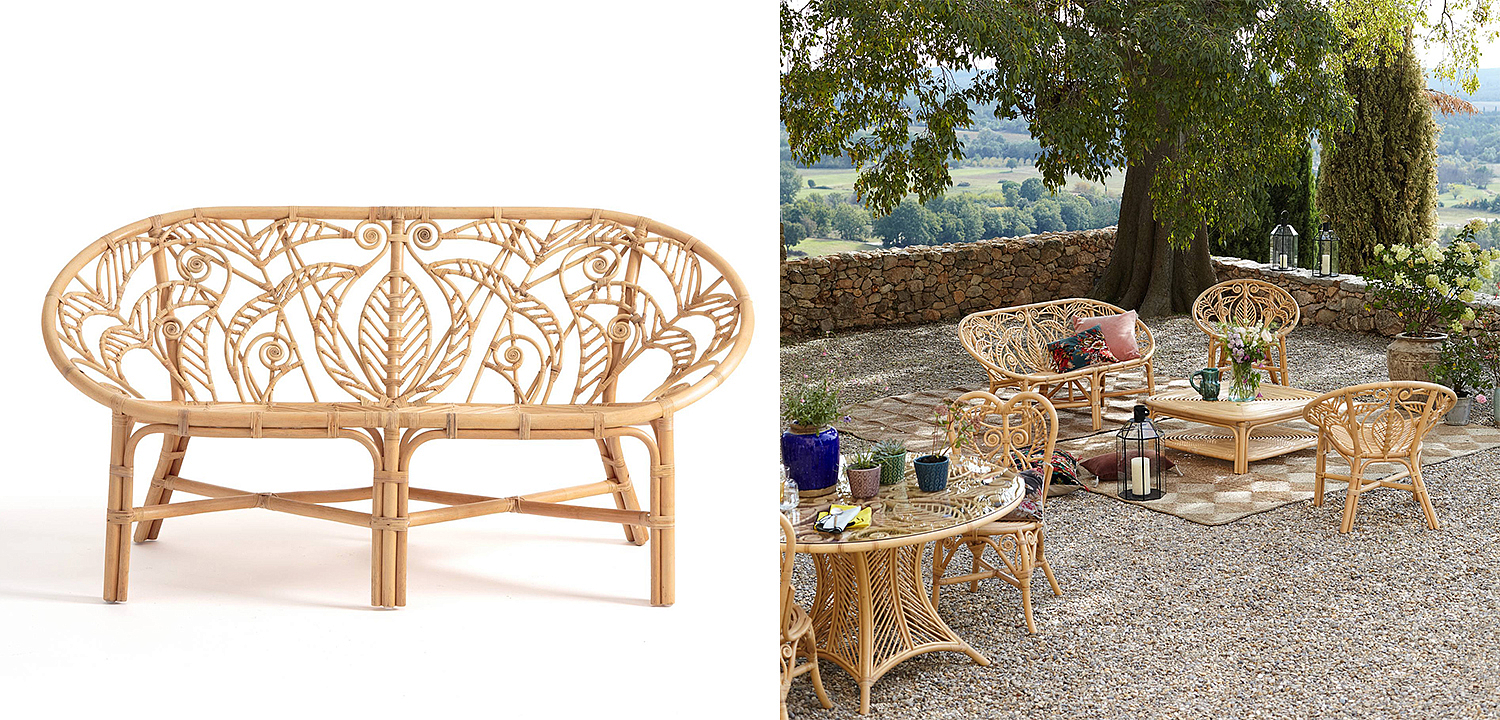 Уличный диван из ротанга Wicker Pattern Sofa Уличный диван из ротанга Wicker Pattern Sofa - Loft-Concept в Орле