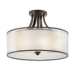 Потолочный светильник с двойным цилиндрическим плафоном из белого стекла и прозрачной органзы Kichler варинант исполнения - 17 | Loft Concept в Орле