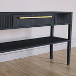 Дизайнерская Консоль с полкой и ящиком Primo Черный дуб варинант исполнения - 3 | Loft Concept в Орле