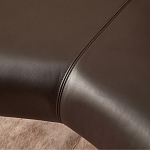 Кушетка с деревянным каркасом и сиденьем из коричневой натуральной кожи Moon Walnut Furniture варинант исполнения - 2 | Loft Concept в Орле