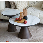 Столик журнальный круглый на конусовидном металлическом основании Sustainability варинант исполнения - 2 | Loft Concept в Орле