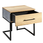 Тумба прикроватная с ящиком в стиле лофт Urban Style Space 2 варинант исполнения - 4 | Loft Concept в Орле