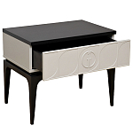 Тумбочка прикроватная с ящиком черно-серого цвета Noble Nightstand варинант исполнения - 2 | Loft Concept в Орле