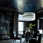 Обои ручная роспись Bamboo Special Colourway on Pitch dyed silk варинант исполнения - 2 | Loft Concept в Орле