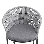 Стул барный с декоративным плетением на спинке и подлокотниках Chair Weave варинант исполнения - 5 | Loft Concept в Орле