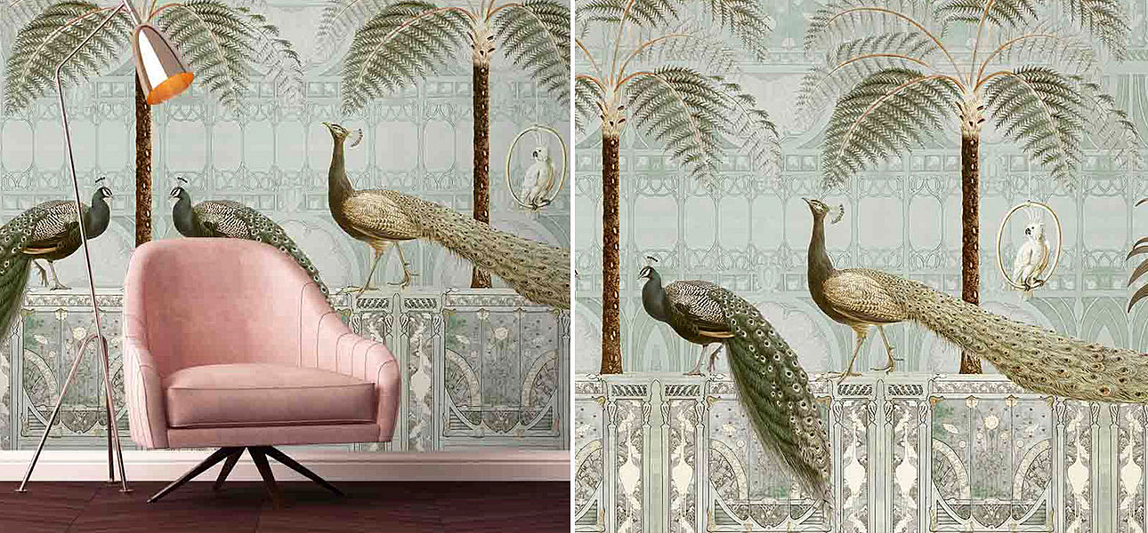 Обои ручная роспись Chinoiserie Birds Palace Royal Обои ручная роспись Chinoiserie Birds Palace Royal - Loft-Concept в Орле