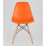 Пластиковый стул на ножках из массива бука Eames Orange варинант исполнения - 4 | Loft Concept в Орле