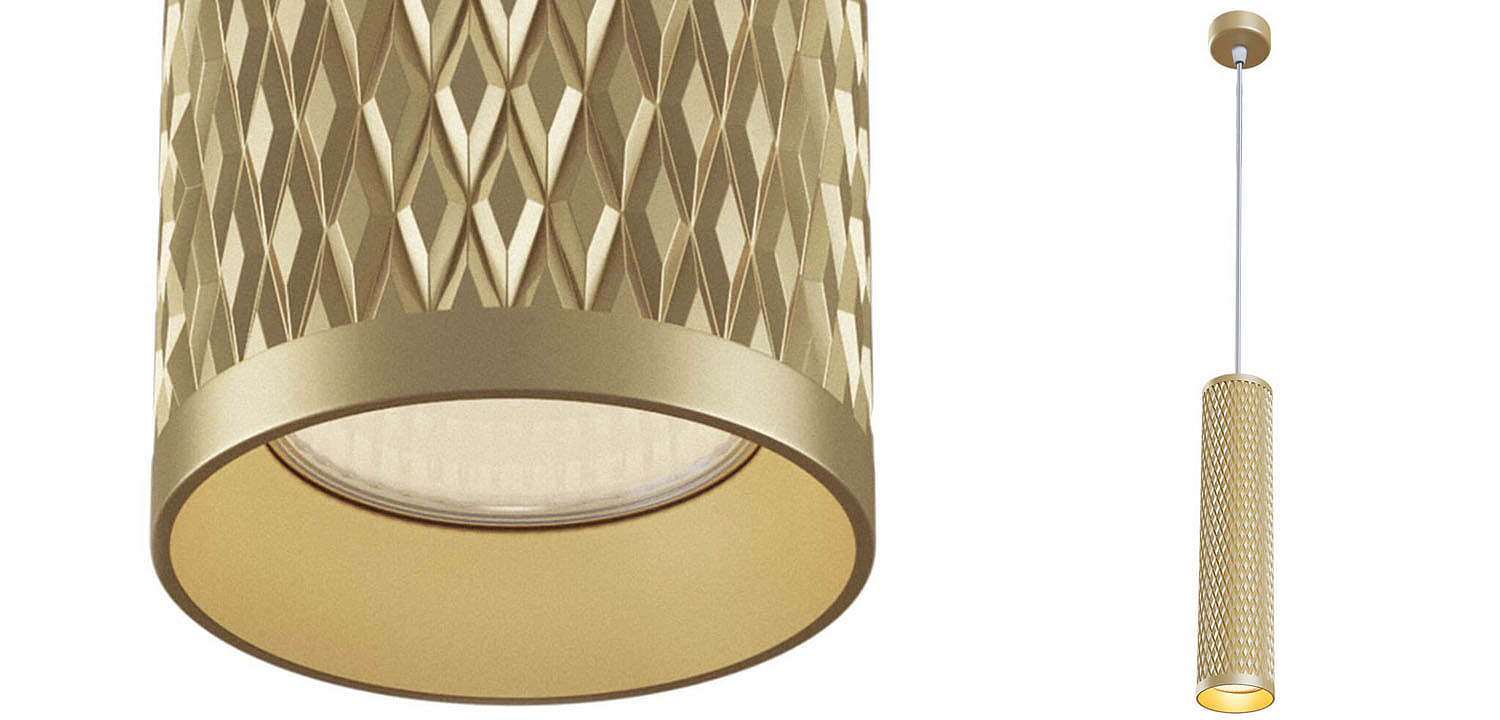 Подвесной светильник Trumpet tube gold rhombus Подвесной светильник Trumpet tube gold rhombus - Loft-Concept в Орле