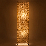 Торшер из перламутра на металлическом каркасе Indonesian Tower 3 варинант исполнения - 4 | Loft Concept в Орле