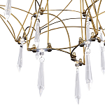 Потолочный светильник с тонкой металлической конструкцией цвета золото Quasar варинант исполнения - 4 | Loft Concept в Орле