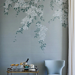 Обои ручная роспись Jasmine Standard colourway on Wood Ash slub silk варинант исполнения - 2 | Loft Concept в Орле