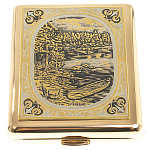 Портсигар на 20 сигарет с гравировкой природы в подарочной коробке Metal Cigarettes Cases варинант исполнения - 1 | Loft Concept в Орле