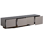 Тумба под телевизор со стеклянной столешницей и с выдвижными ящиками Minimalist Accent варинант исполнения - 2 | Loft Concept в Орле