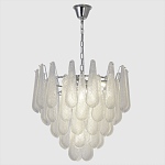 Люстра с подвесками из рифленного стекла в форме капель Textured Glass Chandelier варинант исполнения - 1 | Loft Concept в Орле