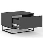 Тумба прикроватная цвета графит с ящиками Strict Lines варинант исполнения - 3 | Loft Concept в Орле