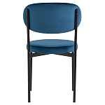 Стул с круглым сиденьем на металлическом основании ALFIE CHAIR Blue варинант исполнения - 3 | Loft Concept в Орле