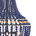 Люстра каплевидной формы декорированная синими и золотыми бусинами Blue Beads варинант исполнения - 1 | Loft Concept в Орле