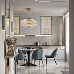 Круглая люстра с хрустальным декором Langlais Crystal Brass Chandelier варинант исполнения - 3 | Loft Concept в Орле