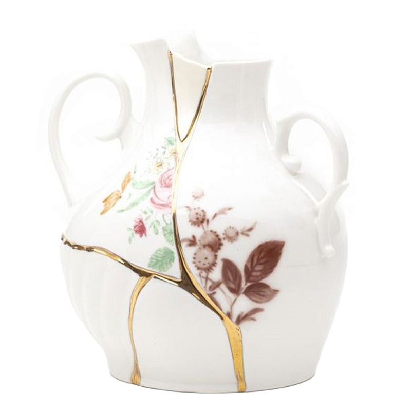 Ваза Seletti Kintsugi Белый Золотой Ваза Seletti Kintsugi Белый Золотой в Орле | Loft Concept