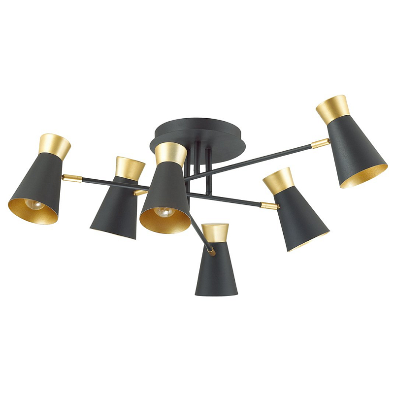 Потолочный светильник Gold Secret 6 Золотой Черный в Орле | Loft Concept 