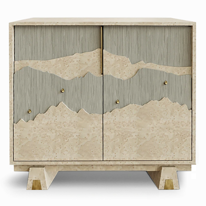 Буфет Okinawa Taupe  Бежевый Серый Золотой в Орле | Loft Concept 