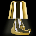 Настольная лампа фигурная золотого цвета с гладким абажуром Высота 16 см Sophia варинант исполнения - 5 | Loft Concept в Орле