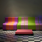 Дизайнерский кофейный стол на круглых ножках Poltronova T02 Pink Coffee Table варинант исполнения - 6 | Loft Concept в Орле