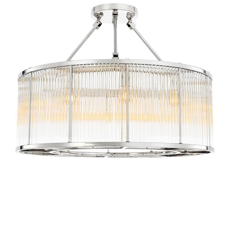 Потолочный светильник Ceiling Lamp Bernardi Nickel Никель Прозрачное Стекло Потолочный светильник Ceiling Lamp Bernardi Nickel Никель Прозрачное Стекло в Орле | Loft Concept
