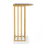 Консоль с чёрной столешницей и золотым фигурным основанием Cosmo варинант исполнения - 3 | Loft Concept в Орле