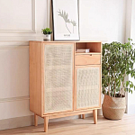 Комод с плетеными дверками и открытой нишей  с ящиком Dora Sideboard варинант исполнения - 2 | Loft Concept в Орле