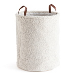 Корзина для белья из ткани букле Boucle Organizers Round варинант исполнения - 1 | Loft Concept в Орле