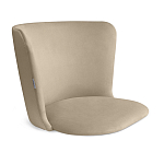 Барный стул со спинкой на 4-х коричневых ножках Бежевый Велюр Ava Charm варинант исполнения - 2 | Loft Concept в Орле