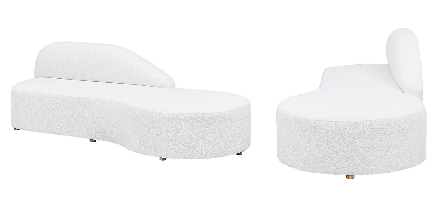 Диван Elsie White Boucle Sofa Диван Elsie White Boucle Sofa - Loft-Concept в Орле