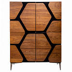 Высокий комод с узором из шпона на фасаде Sahara варинант исполнения - 1 | Loft Concept в Орле