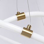 Люстра подвесная с двумя пересекающимися белыми светодиоидными кольцами Luke Lampco Tracer Lamp варинант исполнения - 6 | Loft Concept в Орле