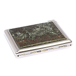 Портсигар с газовой зажигалкой из натурального камня Серафинит Stone Cigarettes Cases варинант исполнения - 5 | Loft Concept в Орле