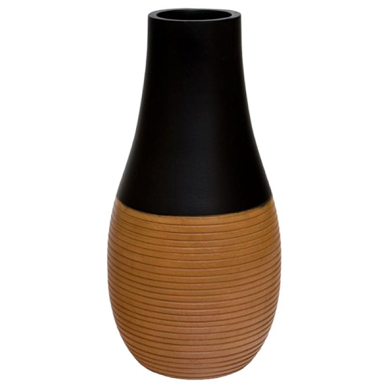 Ваза деревянная Vase of Thailand 1 Черный Светло-коричневый  в Орле | Loft Concept 