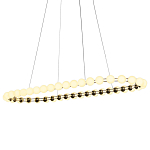 Люстра подвесная светодиодная с круглыми плафонами белого цвета PEARLS Suspension 100  варинант исполнения - 3 | Loft Concept в Орле