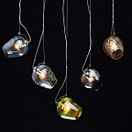 Люстра линейная с 5-ю разноцветными стеклянными плафонами Kaleido варинант исполнения - 5 | Loft Concept в Орле