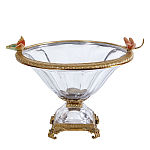 Чаша из прозрачного стекла с бронзовым рельефным ободком Eden Garden варинант исполнения - 1 | Loft Concept в Орле